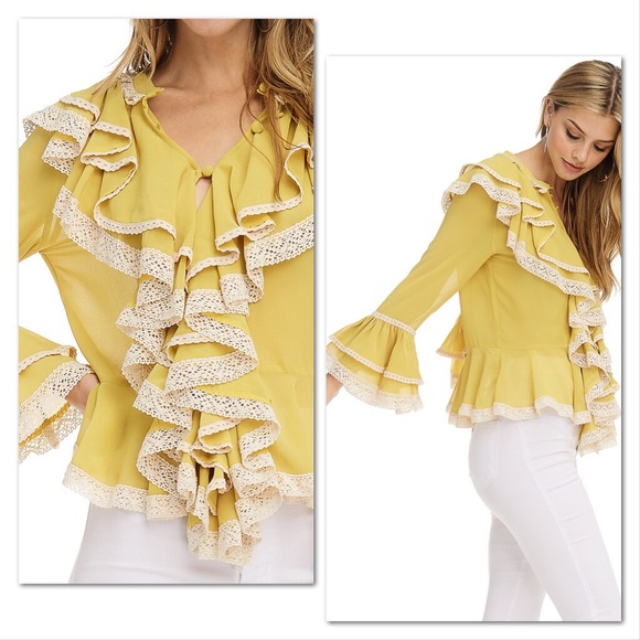 Victorian Ginger Ruffles Blouse - Picture 6 of 8